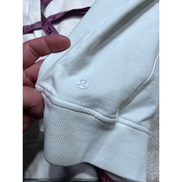 Lululemon white hooded pullover women size 10 - Picture 3 of 7